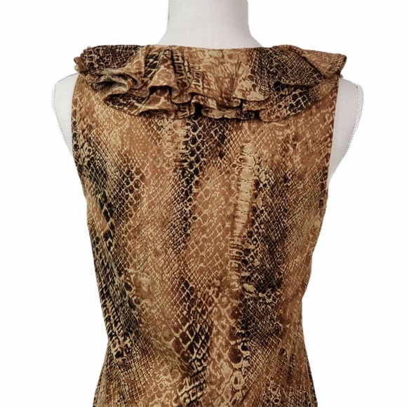Lauren Ralph Lauren Ruffle Animal Print Top - Picture 5 of 10